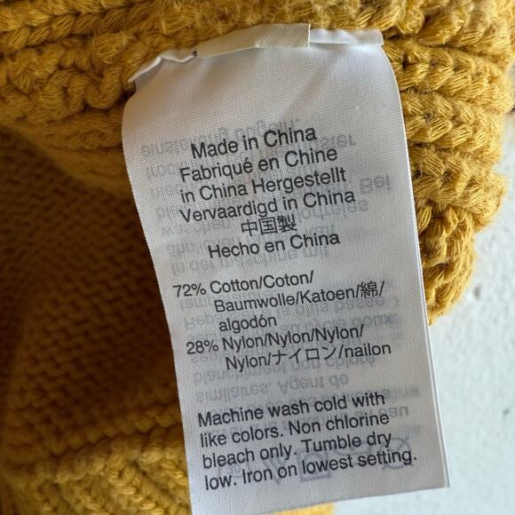 J. Crew Sweater Mustard Mock Turtleneck Chunky Knit Pullover Womens M Preppy - Picture 6 of 8